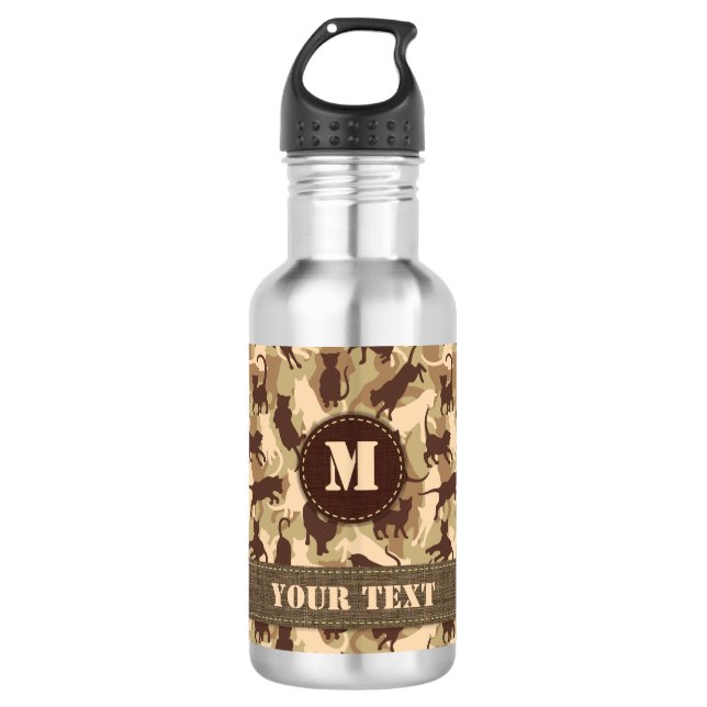 Cats Desert Camouflage 532 Ml Water Bottle (Front)
