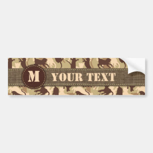 Cats Desert Camouflage Bumper Sticker