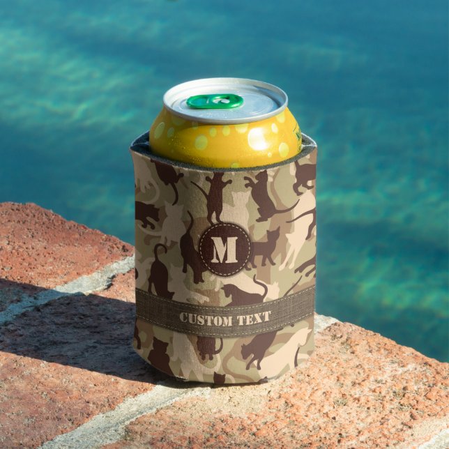 Cats Desert Camouflage Can Cooler (In Situ Pool)