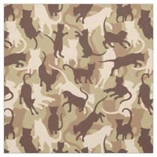 Cats Desert Camouflage Fabric