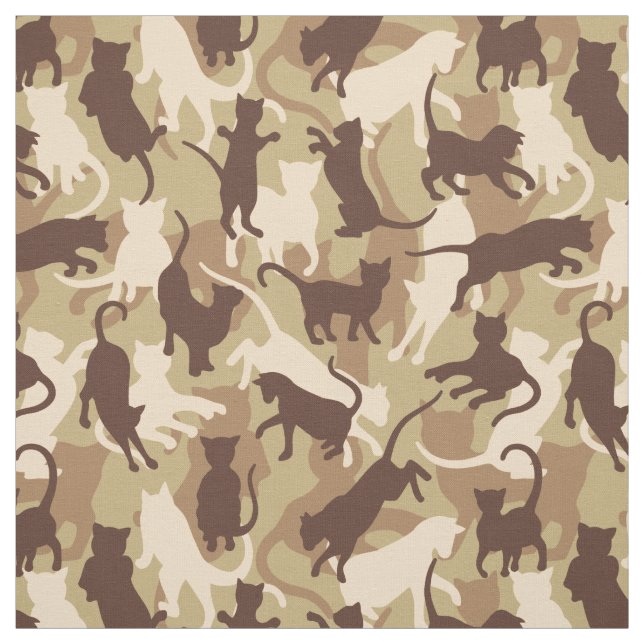 Cats Desert Camouflage Fabric (Swatch)