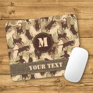 Cats Desert Camouflage Mouse Pad