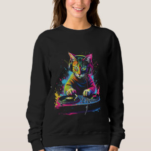 Cats DJ Art Sweatshirt