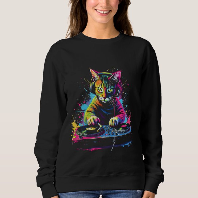 Cats DJ Art Sweatshirt (Front)
