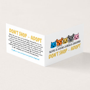 Cats & Dogs, Pet Adoption Detailed Business Card