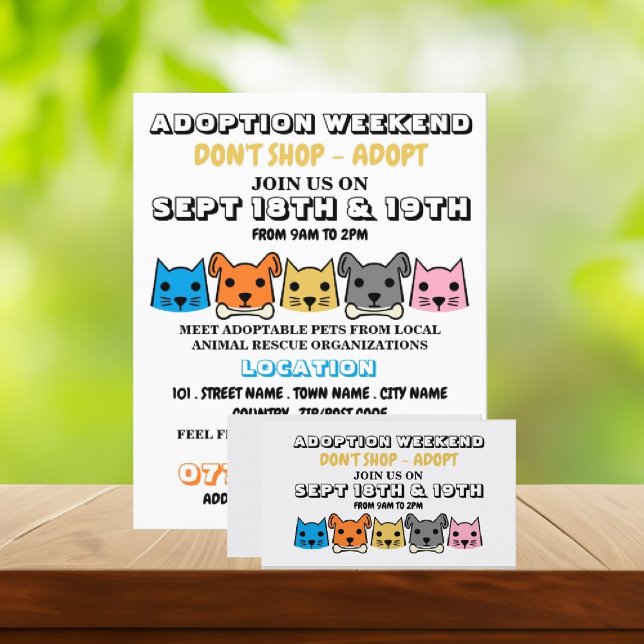 Cats & Dogs, Pet Adoption Event Advertising Flyer (Creator Uploaded)