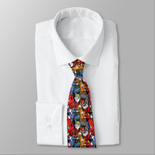 Cats & Dogs Scooter Pattern Tie