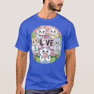 Cats Doodles Drinking Coffee T-Shirt