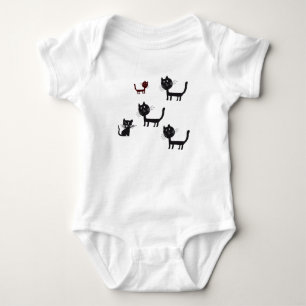 Cats Drawing for Baby Jersey Bodysuit