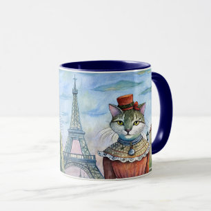 Cats dressed up in Paris Mug