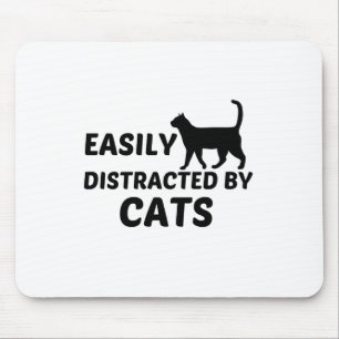 CATS EASILY DISTRACTED MOUSE PAD