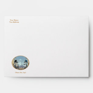 Cats & Eiffel Tower - Paris Day White Envelope