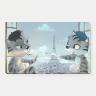 Cats & Eiffel Tower – Paris Notes 10" x 6"
