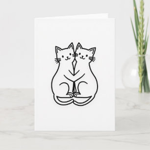 Cats Embrace Love Greeting Card