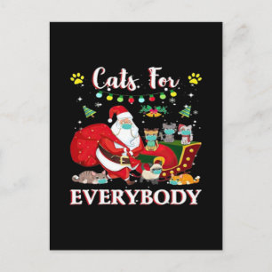 Cats Everybody Christmas Holiday Postcard