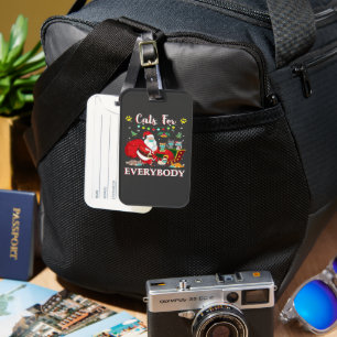 Cats Everybody Christmas Luggage Tag