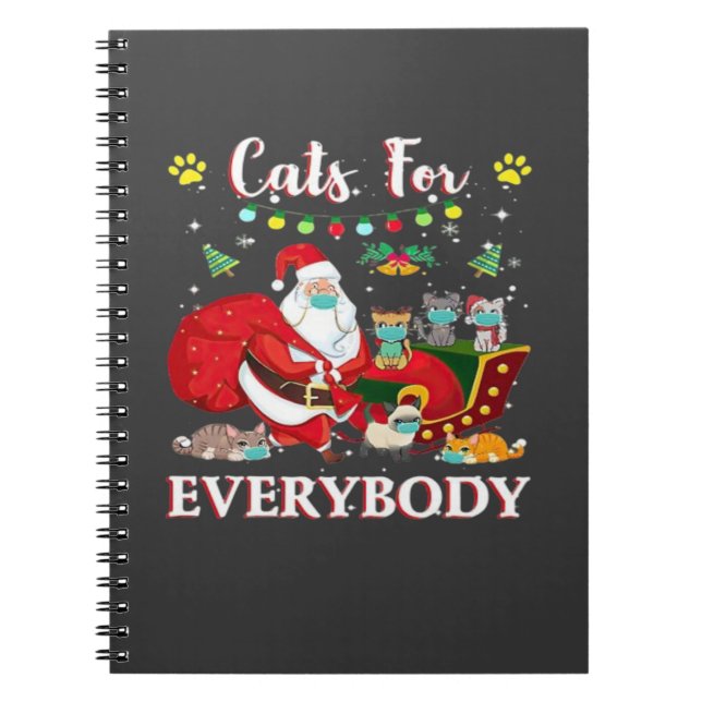 Cats Everybody Christmas Notebook (Front)