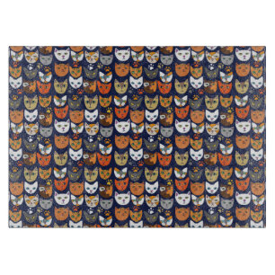 Cats Everywhere Cat Person Cutting Board