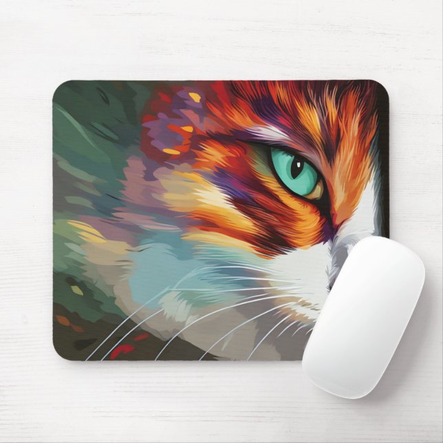 Cat's Eye Design Mouse Pad (With Mouse)