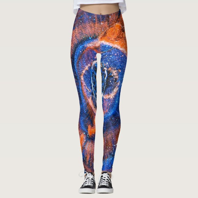 Cat's Eye Nebula bold colourful leggings (Front)