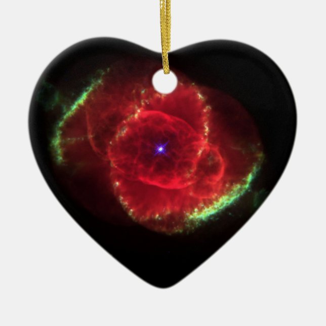 Cat's Eye Nebula Ceramic Tree Decoration (Front)