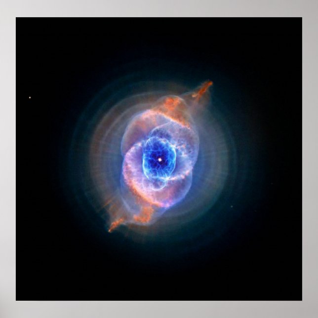 Cat's Eye Nebula glowing Poster (Front)