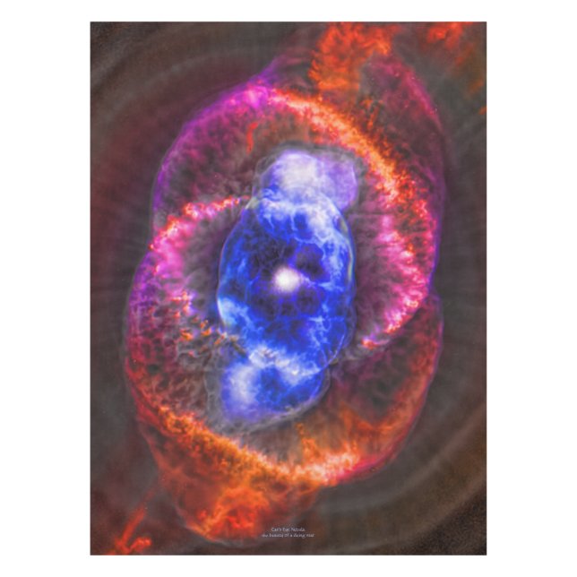 Cats Eye Nebula outer space picture Tablecloth (Front)