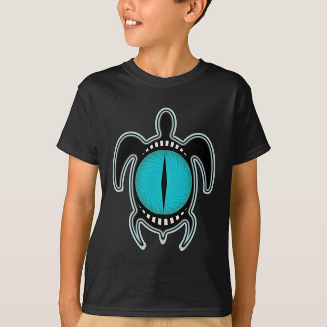 Cat's Eye Turtle Kids' Dark Shirts (Front)