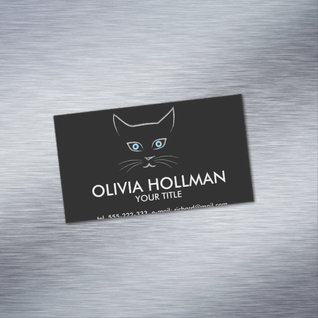Cat's face 	Magnetic business card (In Situ)