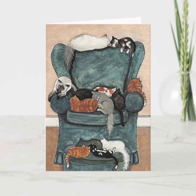 Cats Favourite Chair Card by BiHrle (Front)