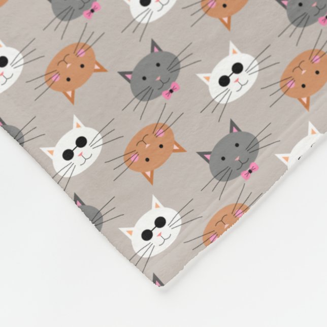 Cats Fleece Blanket (Corner)