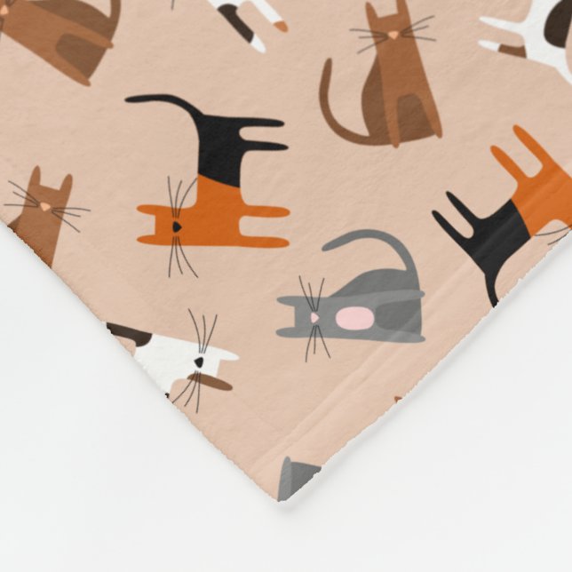 Cats Fleece Blanket (Corner)