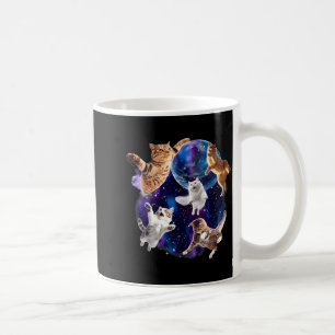 Cats flying in galaxy vintage 90s funny galaxy cat coffee mug