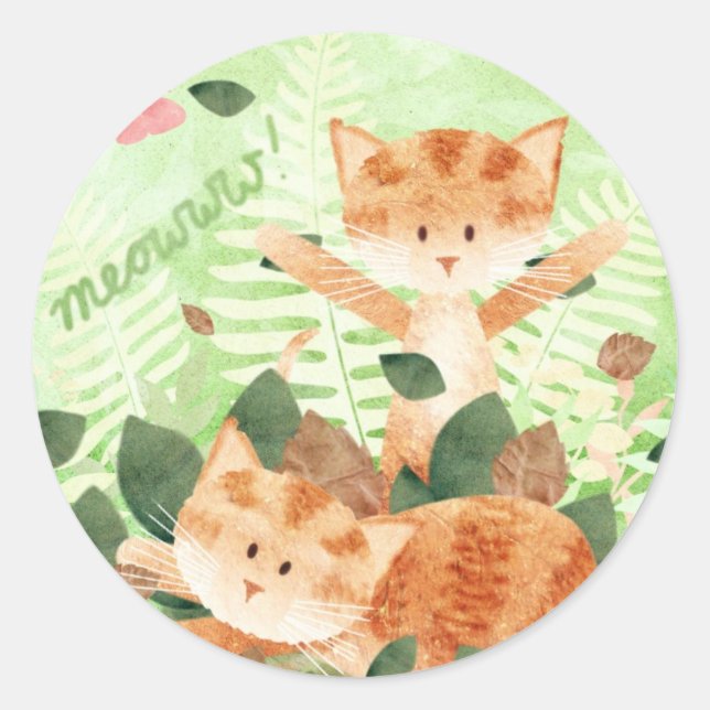 Cats foliage frolics - stickers (Front)