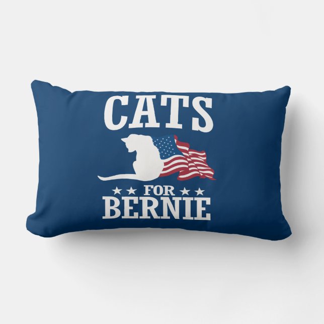 CATS FOR BERNIE SANDERS LUMBAR CUSHION (Front)