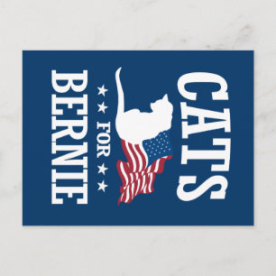 CATS FOR BERNIE SANDERS POSTCARD