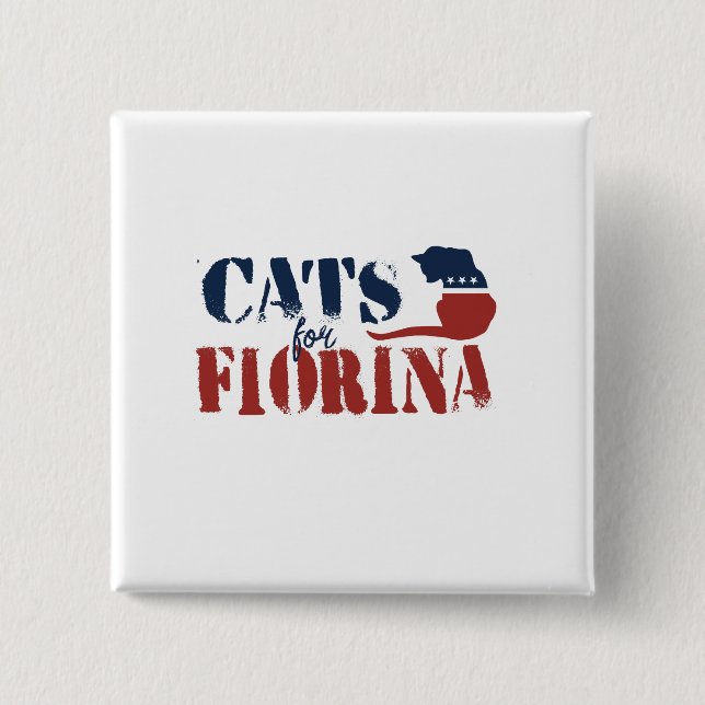 Cats for Carly Fiorina 15 Cm Square Badge (Front)