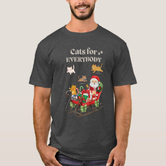 Cats For Everybody Cat Christmas Ugly Christmas fr T-Shirt
