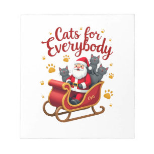 Cats For Everybody Cat Christmas Ugly Christmas Lo Notepad