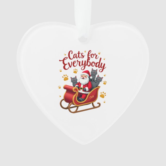 Cats For Everybody Cat Christmas Ugly Christmas Lo Ornament (Front)