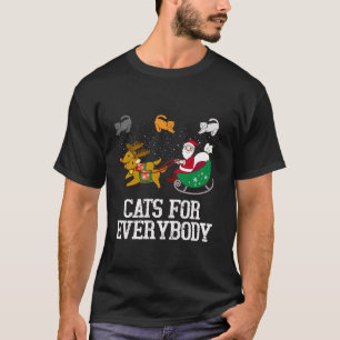 Cats For Everybody Cat Christmas Ugly Christmas Pa T-Shirt