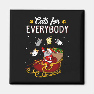 Cats For Everybody Cat Christmas Ugly Christmas Sw Magnet
