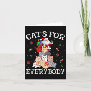 Cats For Everybody Christmas Cat Fun Santa Xmas Pa Card
