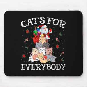 Cats For Everybody Christmas Cat Fun Santa Xmas Pa Mouse Pad
