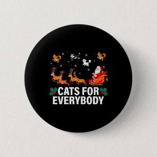 Cats For Everybody Christmas Cat Fun Xmas Women Sa 6 Cm Round Badge
