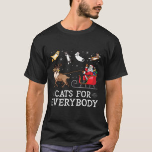 Cats For Everybody Christmas Cat Fun Xmas Women Sa T-Shirt