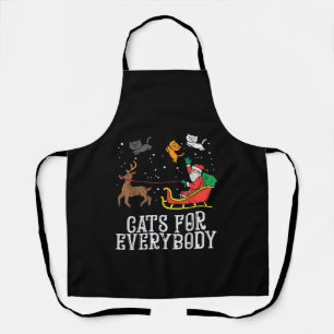 Cats For Everybody Christmas Cat Funny Women Santa Apron