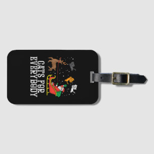 Cats For Everybody Christmas Cat Funny Women Santa Luggage Tag