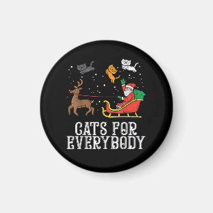 Cats For Everybody Christmas Cat Funny Women Santa Magnet