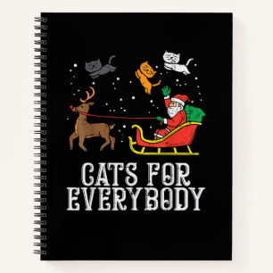 Cats For Everybody Christmas Cat Funny Women Santa Notebook